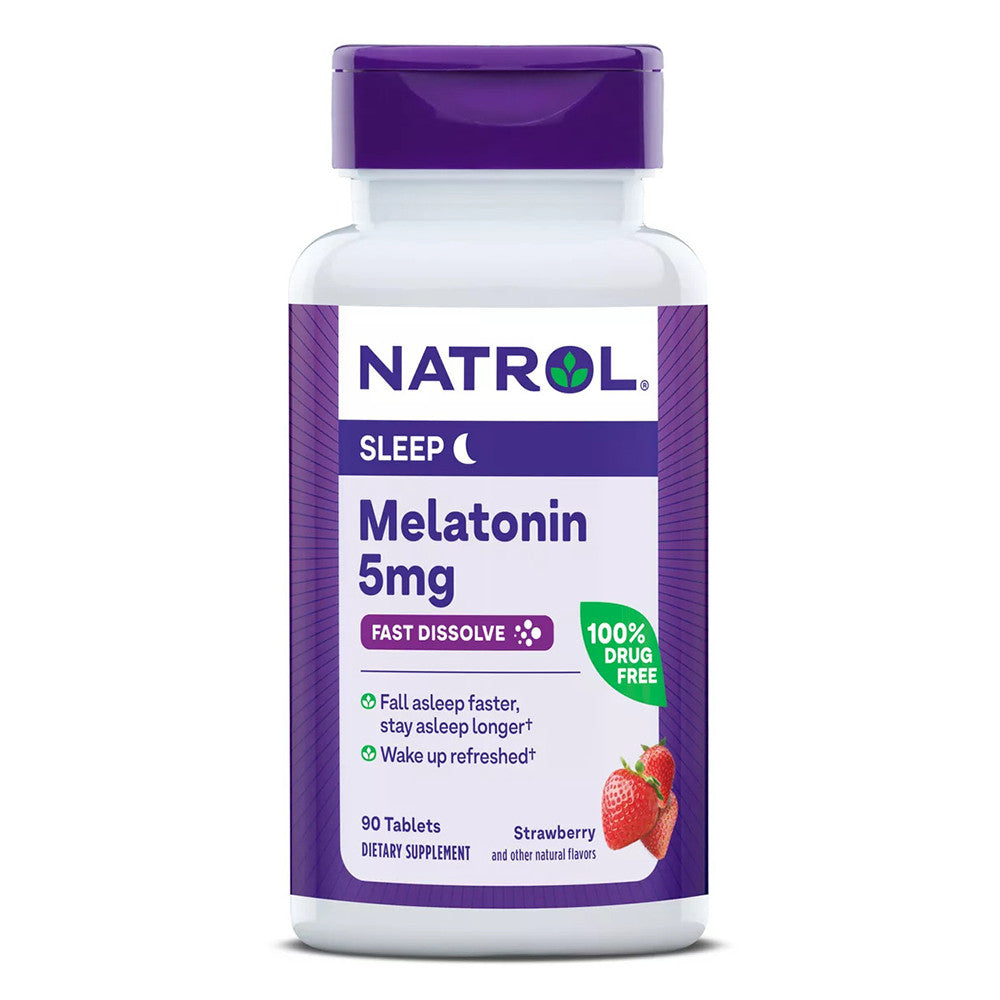 Natrol Melatonin Fast Dissolve 5 Mg Tablets, Strawberry - 90 Ea